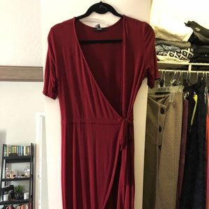 Burgundy Wrap dress